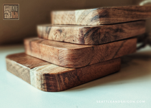 Load image into Gallery viewer, MINI NATURAL WOODEN BOARD IN SQUARE SHAPE
